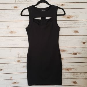 ASOS Black Body Con Dress With Caged Back